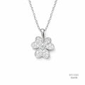 The Graceful Bloom Silver Moissanite Necklace 556108