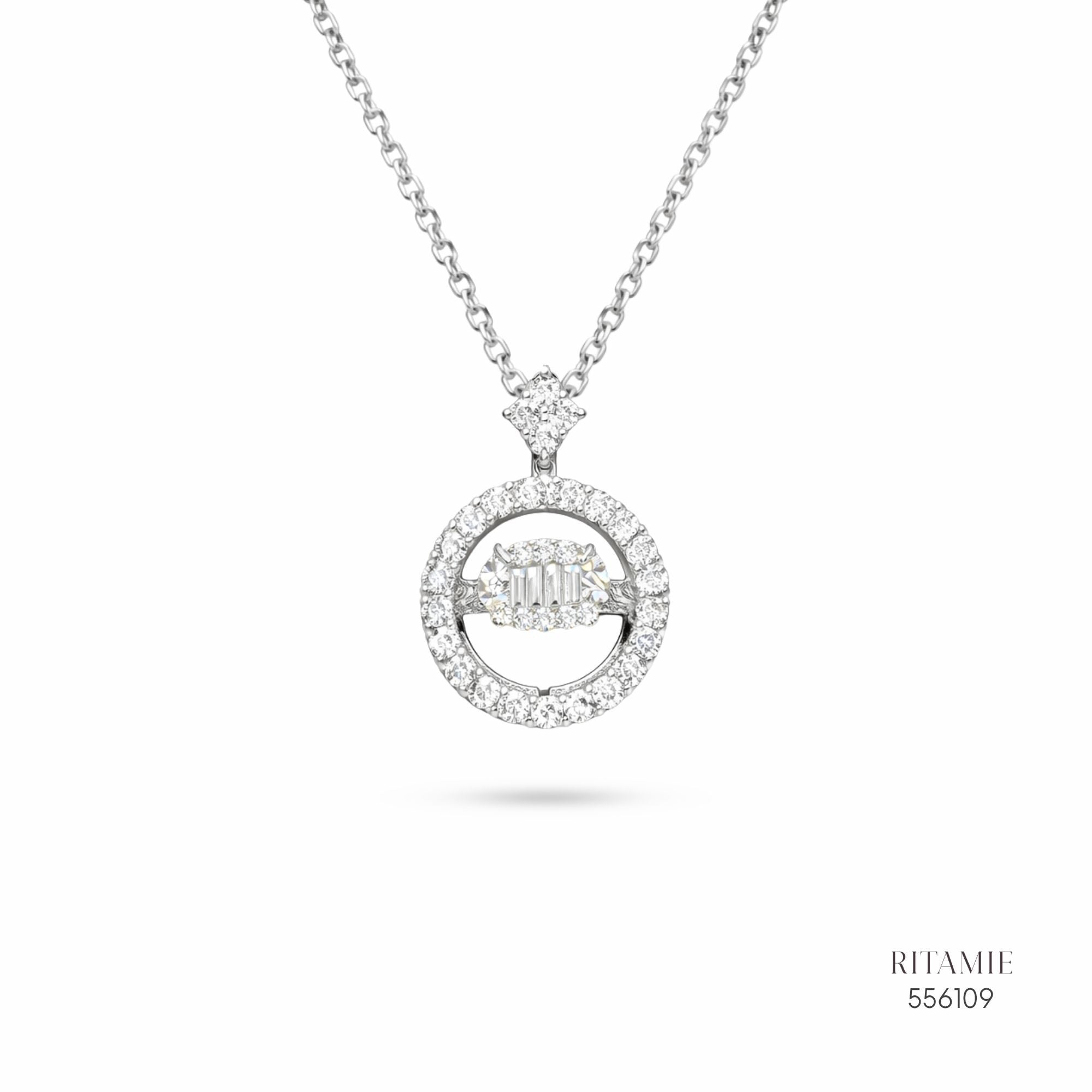 The Luminous Galaxy Silver Moissanite Necklace 556109