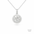 The Radiant Orbit Silver Moissanite Necklace 556114