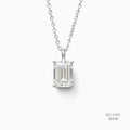 The Emerald Elegance Silver Moissanite Necklace 556118