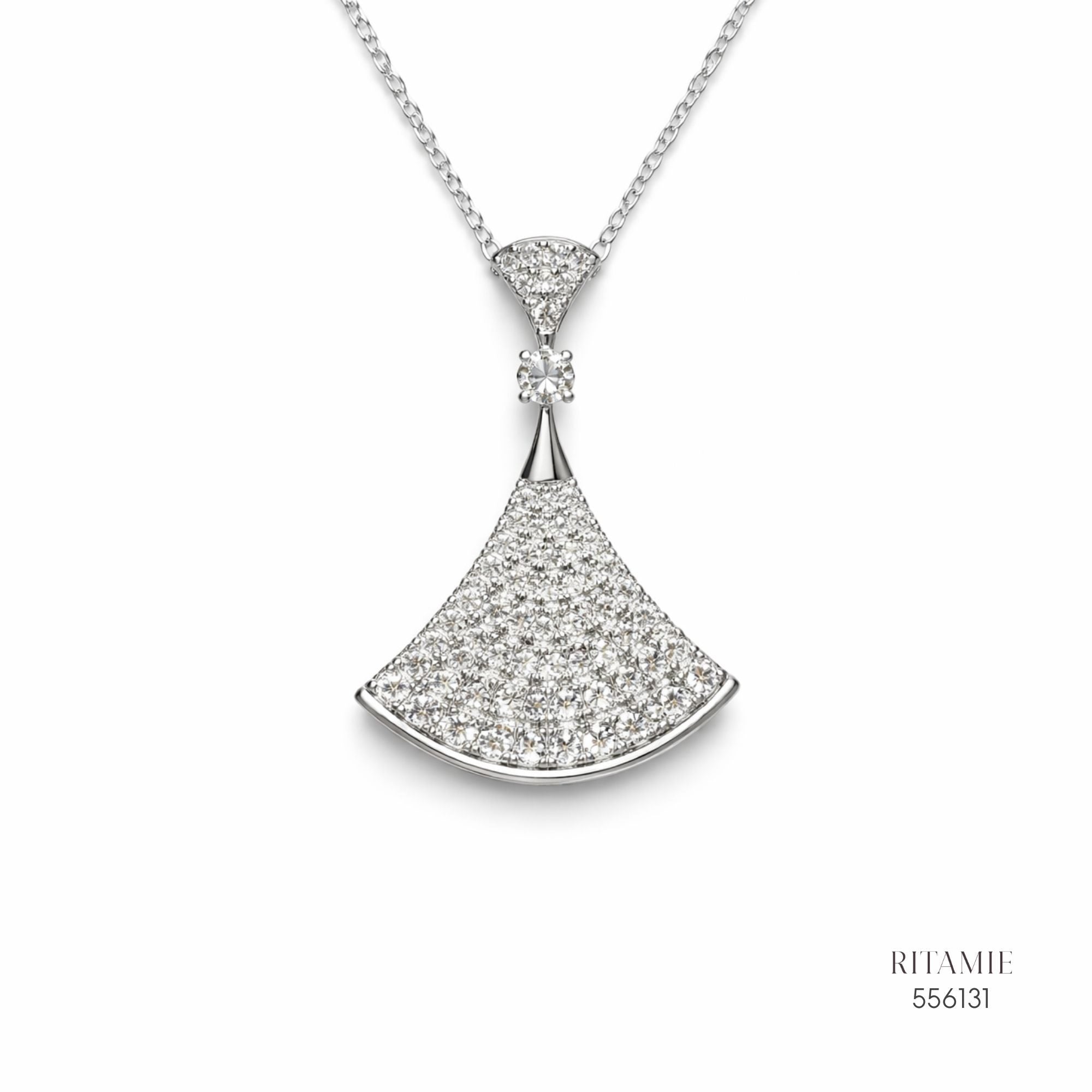 The Diva?s Spark Silver Moissanite Necklace 556131