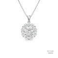 The Floral Radiance Silver Moissanite Necklace 556134