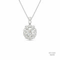 The Blooming Radiance Silver Moissanite Necklace 556135
