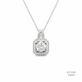 The Geometric Radiance Silver Moissanite Necklace 556136