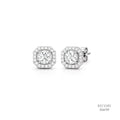 The Geometric Radiance Silver Moissanite Studs 556139
