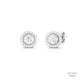 The Radiant Halo Silver Moissanite Studs 556141