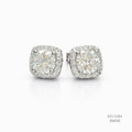 The Royal Cushion Silver Moissanite Studs 556142