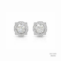 The Floral Majesty Silver Moissanite Studs 556144