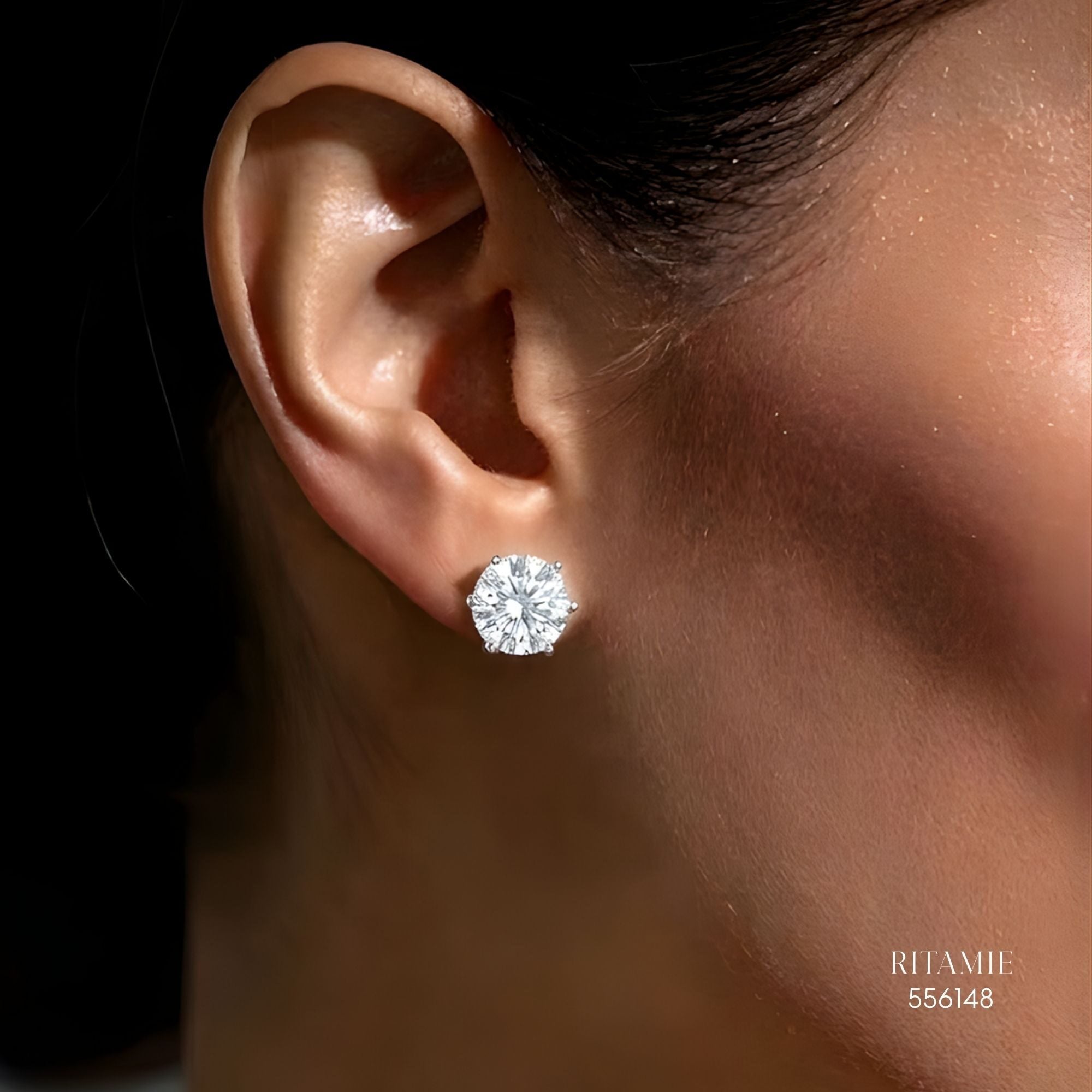 The Pure Radiance Silver Moissanite Studs 556148