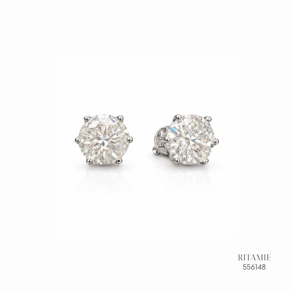 The Pure Radiance Silver Moissanite Studs 556148