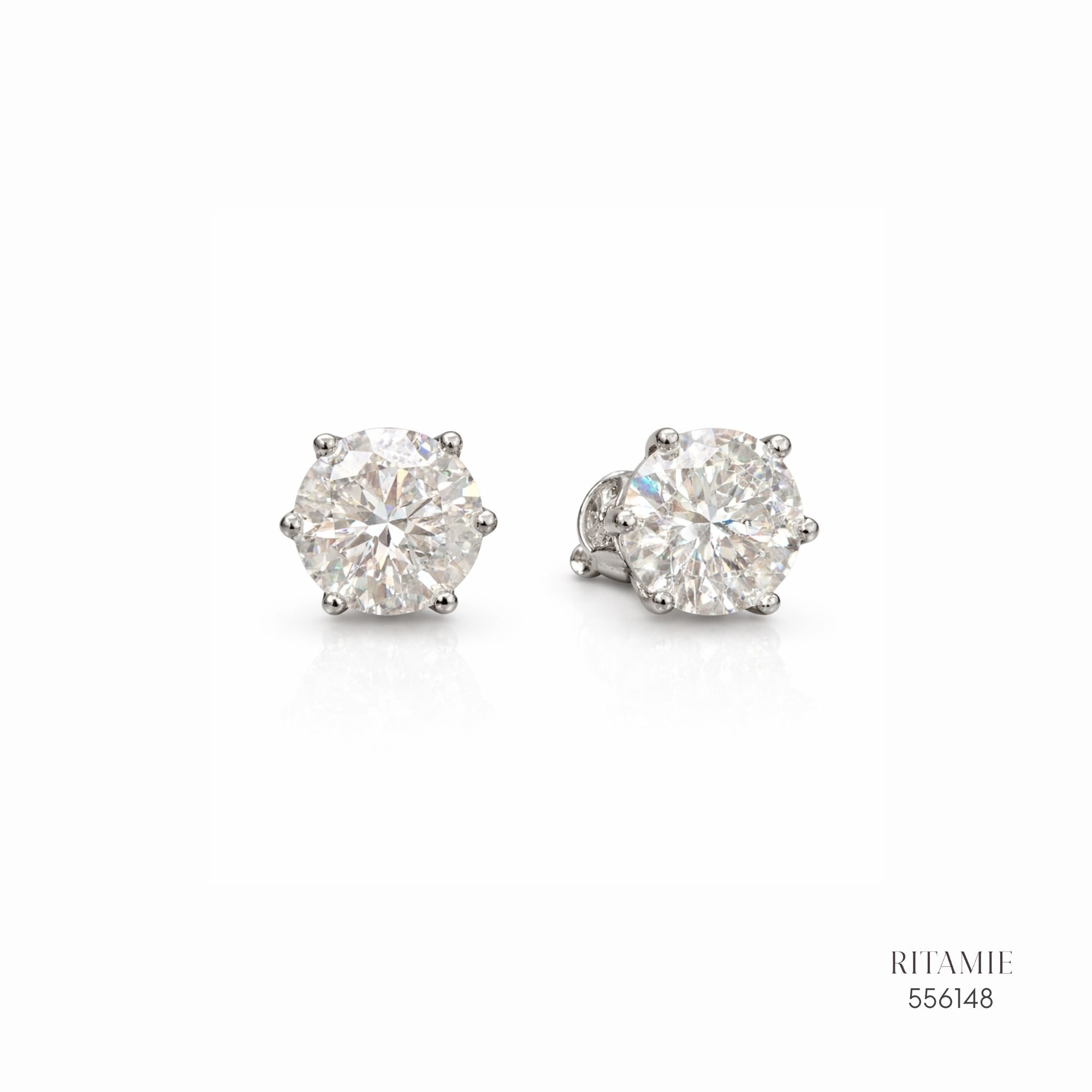 The Pure Radiance Silver Moissanite Studs 556148