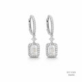 The Emerald Majesty Silver Moissanite Earrings 556152