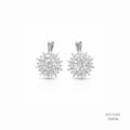 The Stellar Sunflower Silver Moissanite Earrings 556156