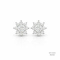 The Luminous Snowflake Silver Moissanite Studs 556160
