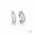 The Stellar Parallel Silver Moissanite Hoops 556165