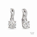 The Infinity Radiance Silver Moissanite Earrings 556168