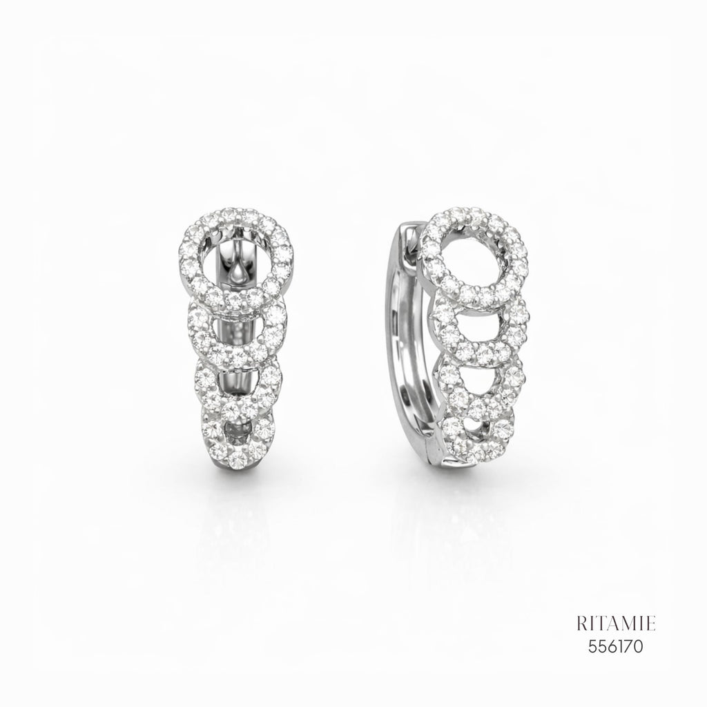 The Infinite Orbit Silver Moissanite Earrings 556170