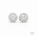 The Stellar Blossom Silver Moissanite Studs 556172