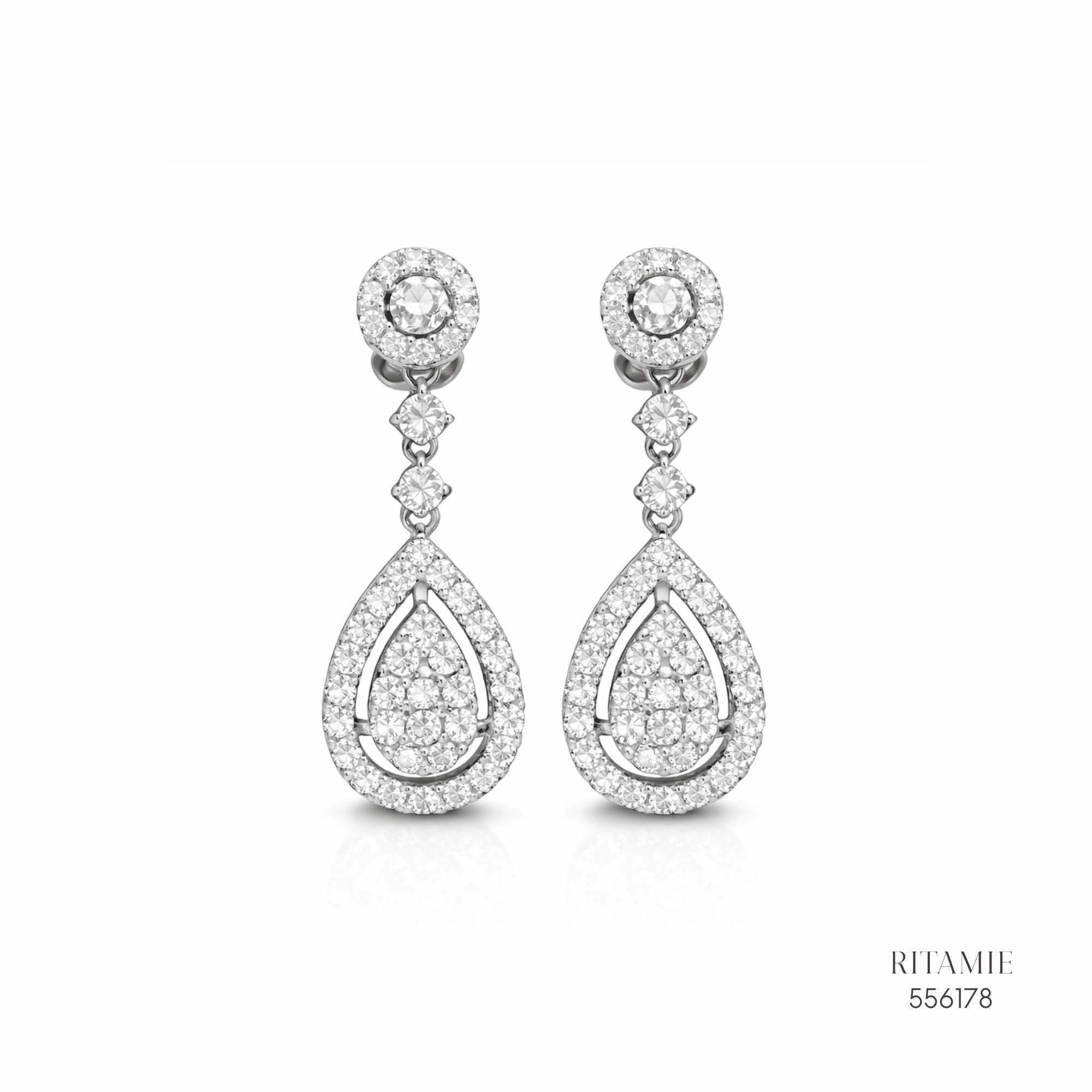 The Pearly Majesty Silver Moissanite Earrings 556178