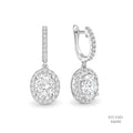 The Luminous Aura Silver Moissanite Earrings 556181