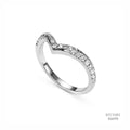 Chevron Radiance Moissanite Silver Ring 556195