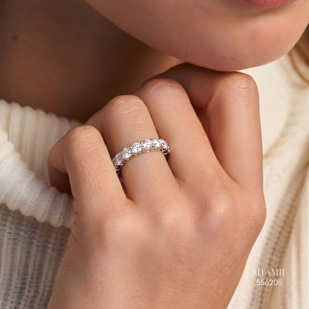 Eternal Brilliance Silver Moissanite Ring 556205