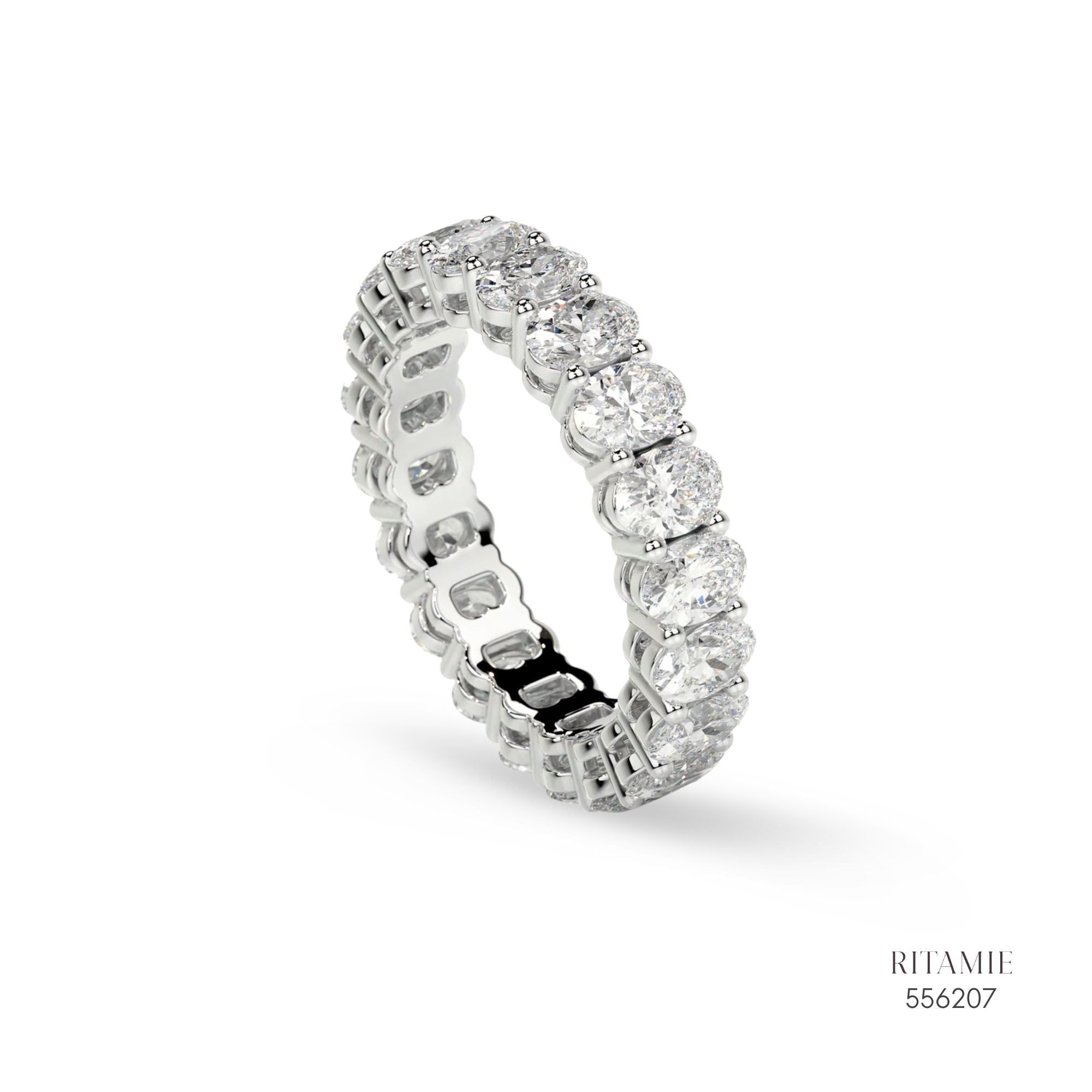 Oval Eternal Brilliance Moissanite Eternity Ring 556207