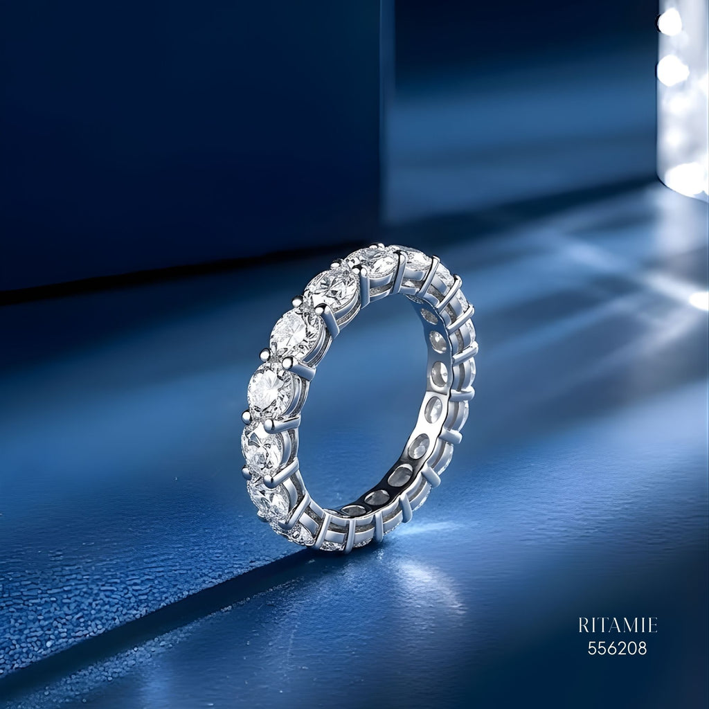 Oval Brilliance Silver Moissanite Ring 556208