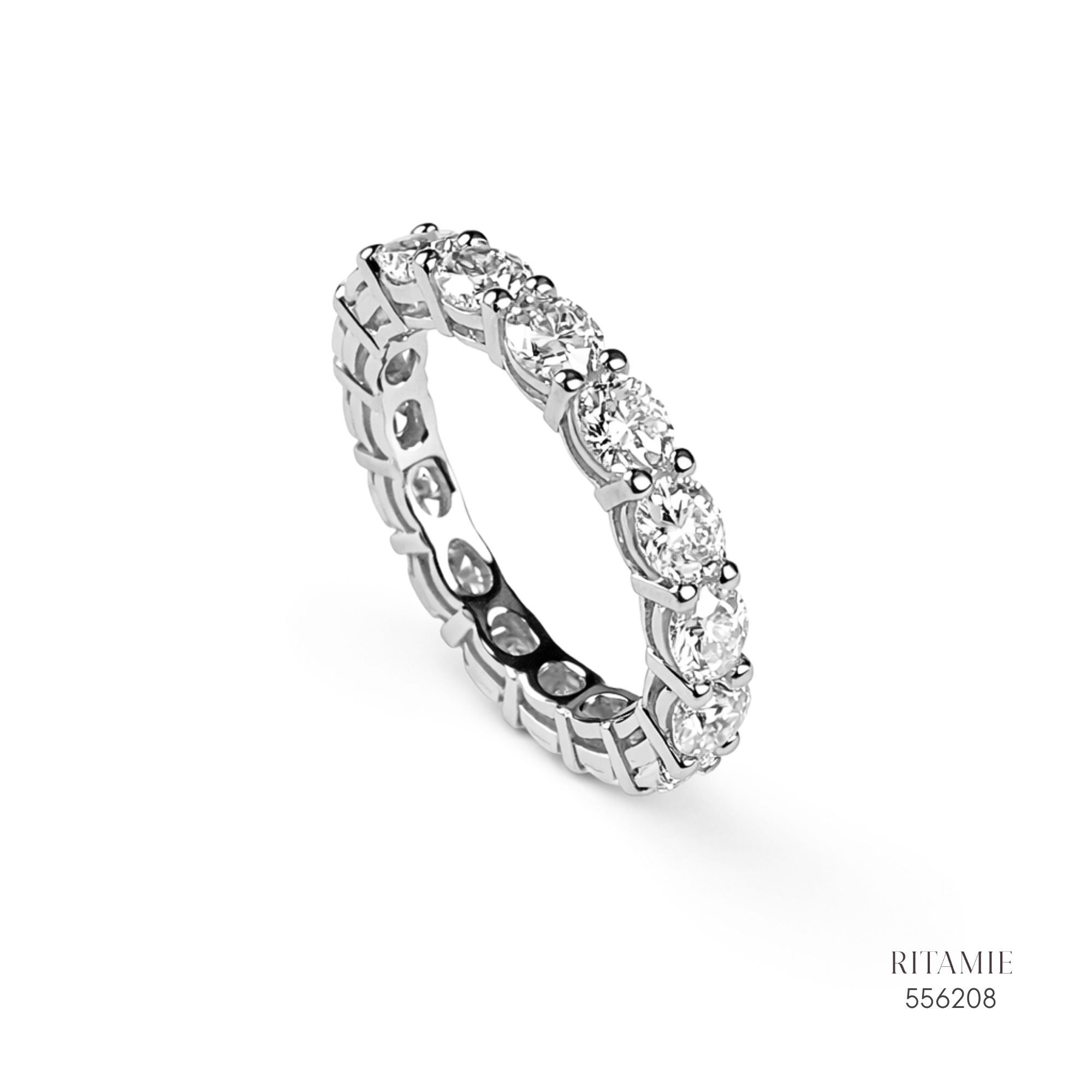 Oval Brilliance Silver Moissanite Ring 556208
