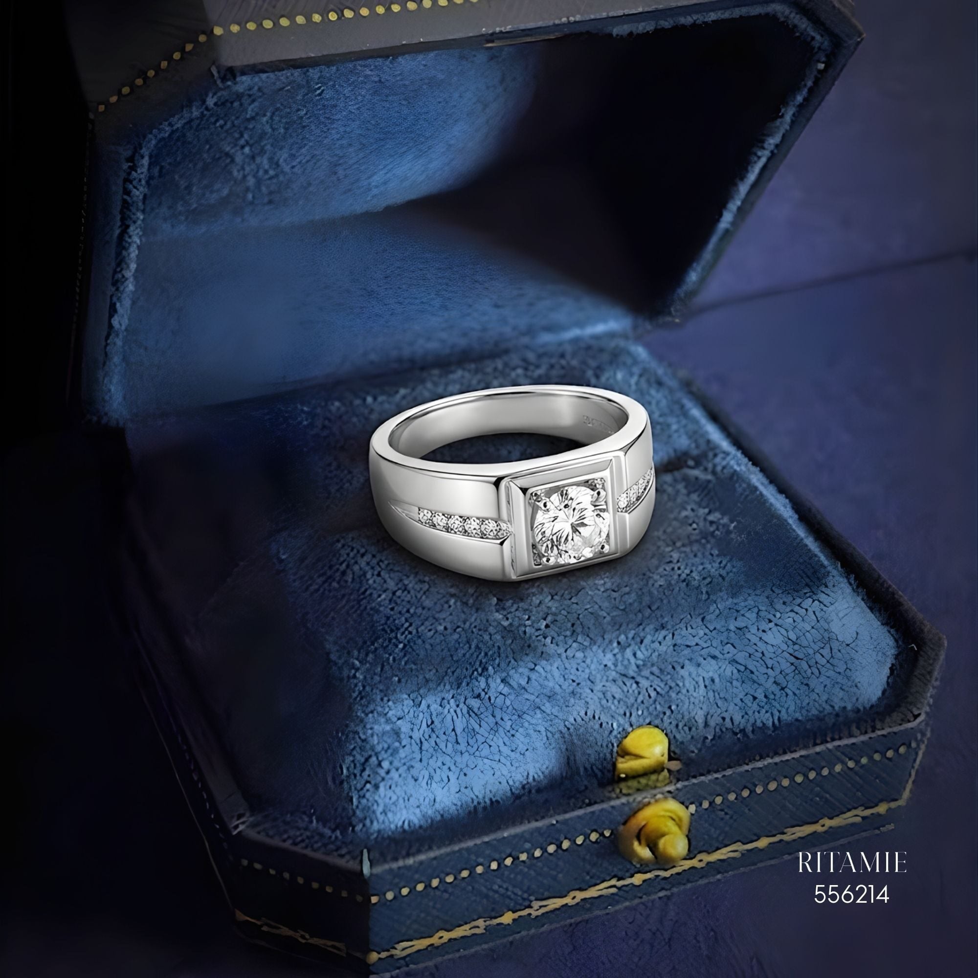 The Urban Sovereign Silver Moissanite Ring 556214