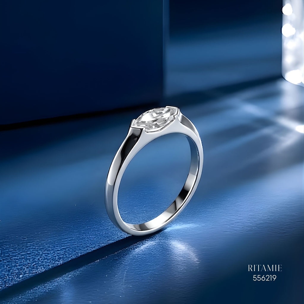 Marquise Horizon Moissanite Ring 556219