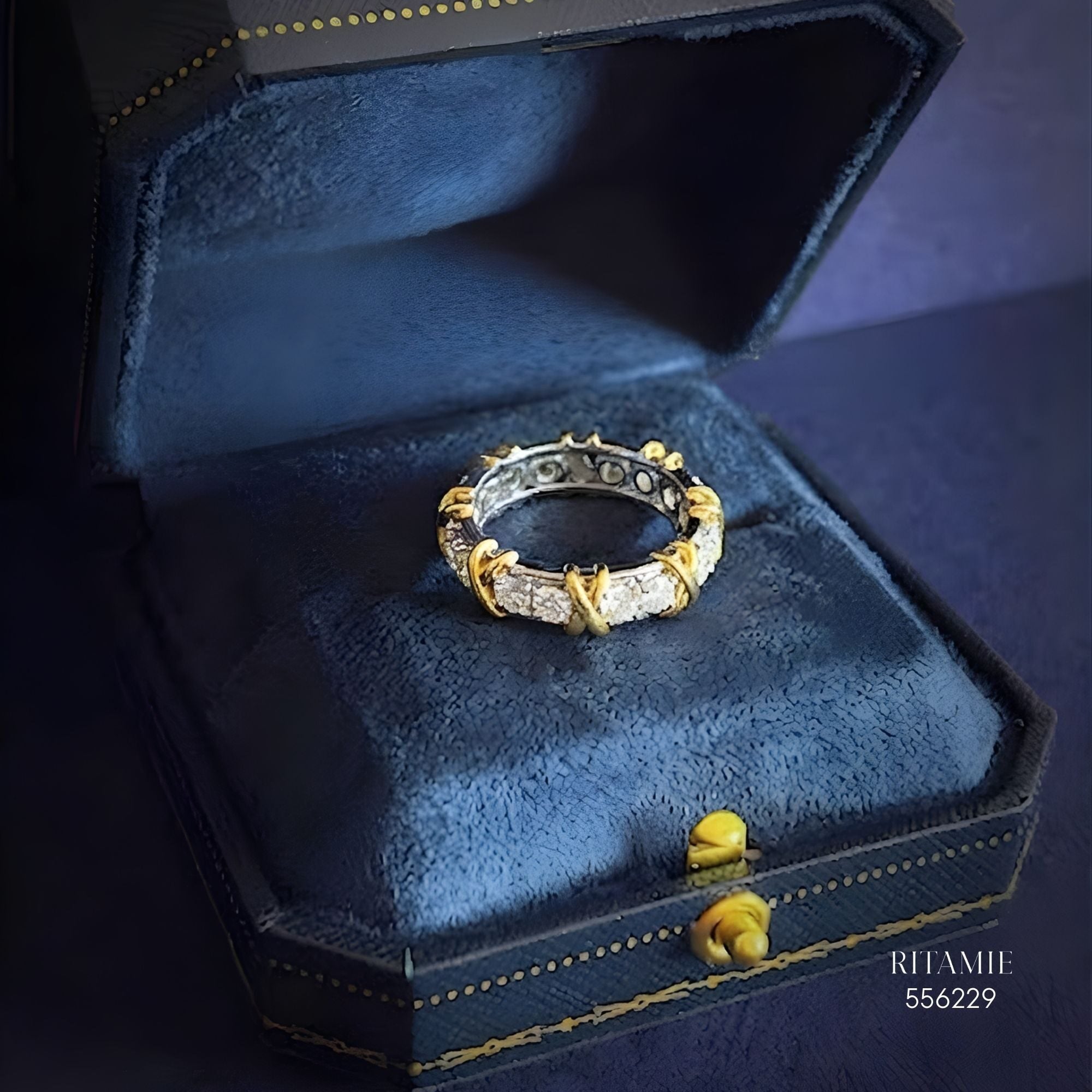 The Eternal Cross Silver Moissanite Ring 556229
