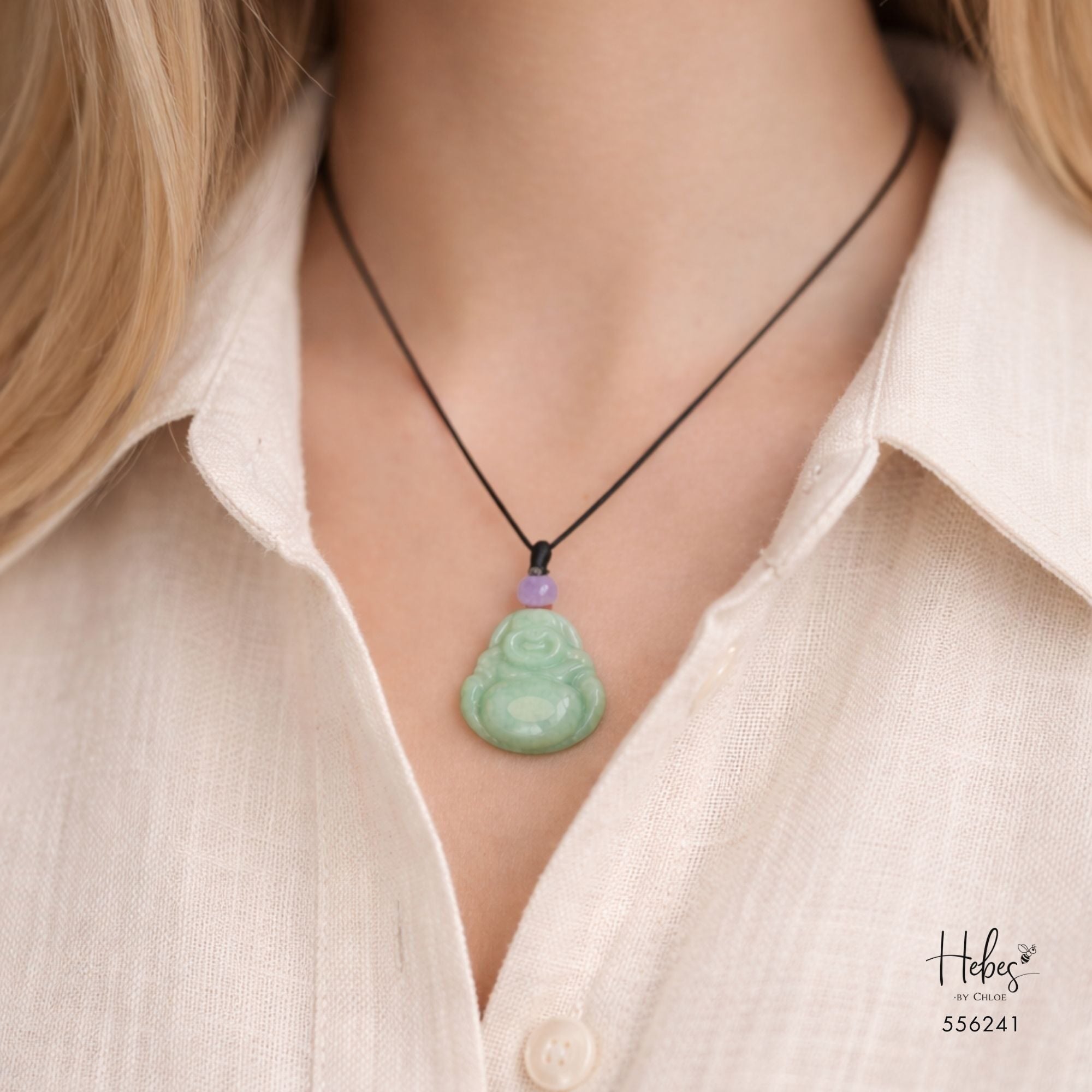 Laughing Buddha Jadeite Myanmar Pendant 556241