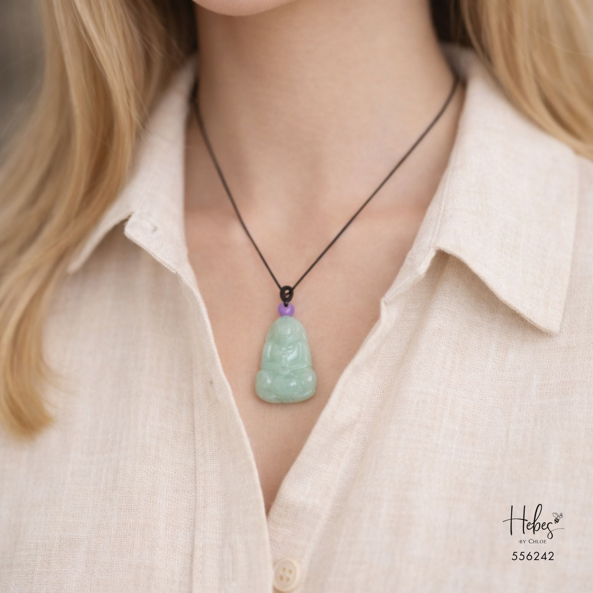 Healing Buddha Jadeite Myanmar Pendant 556242