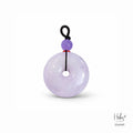 Lavender Myanmar Jadeite Donut Pendant 556249