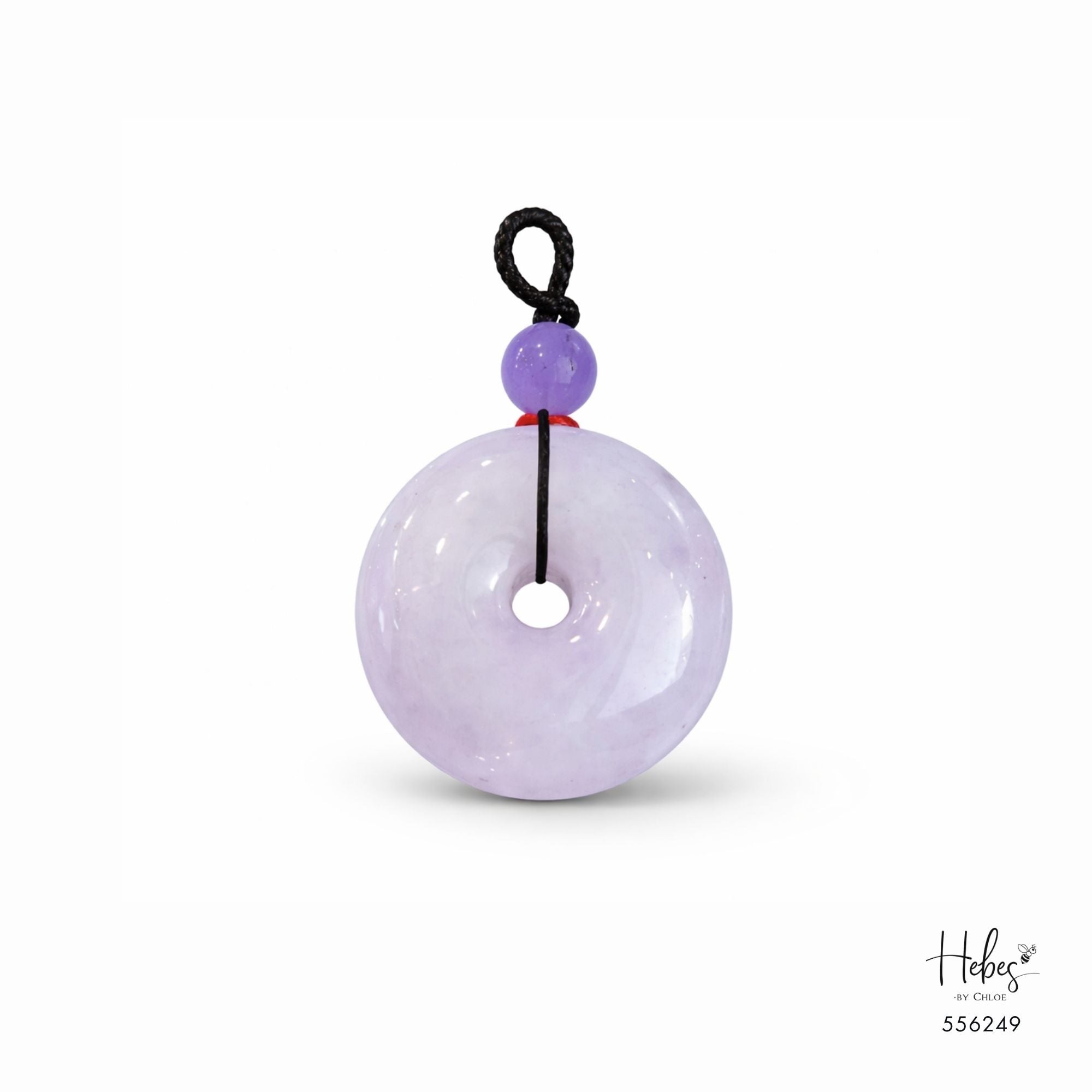 Lavender Myanmar Jadeite Donut Pendant 556249