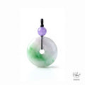 Floating Yang Green Myanmar Jadeite Donut Pendant 556250