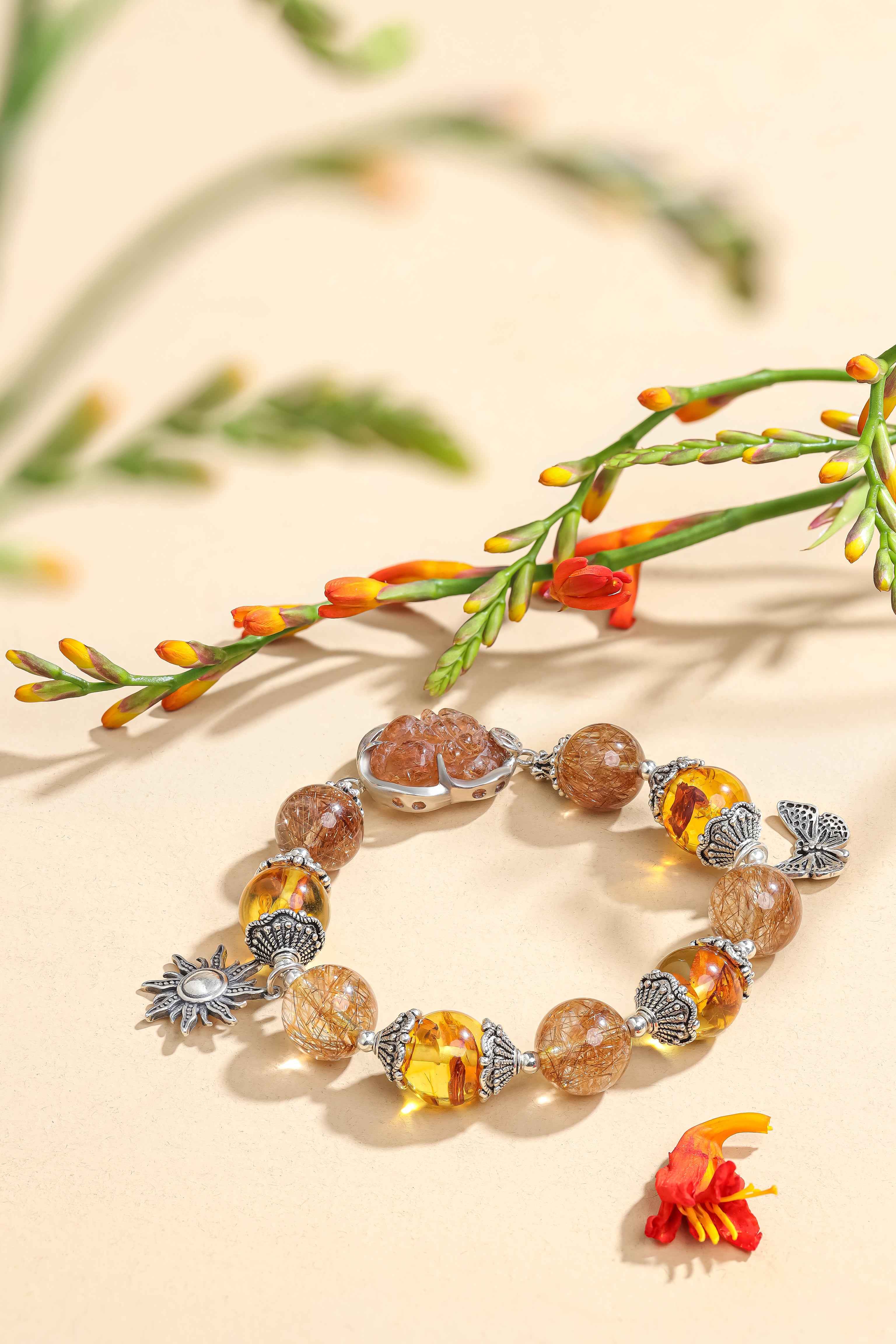 Hebes Brown Rutilated Quartz Bracelet HC3344