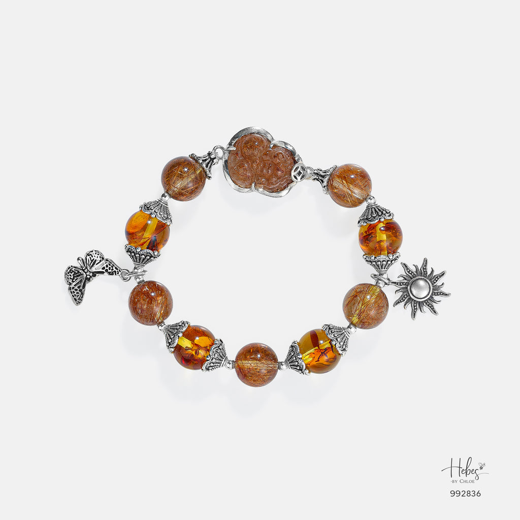 Hebes Brown Rutilated Quartz Bracelet HC3344