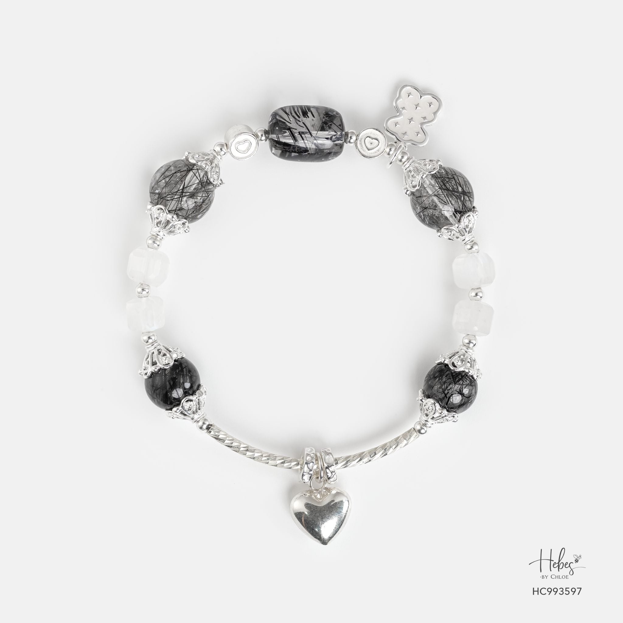 Grateful Heart Radiant Vision Black Rutilated Quartz Bracelet 993597