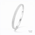 The Triple Row Brilliance Moissanite Silver Bangle 994556