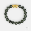 24K Gold Pixiu Green Rutilated Quartz Bracelet (8mm) 992981