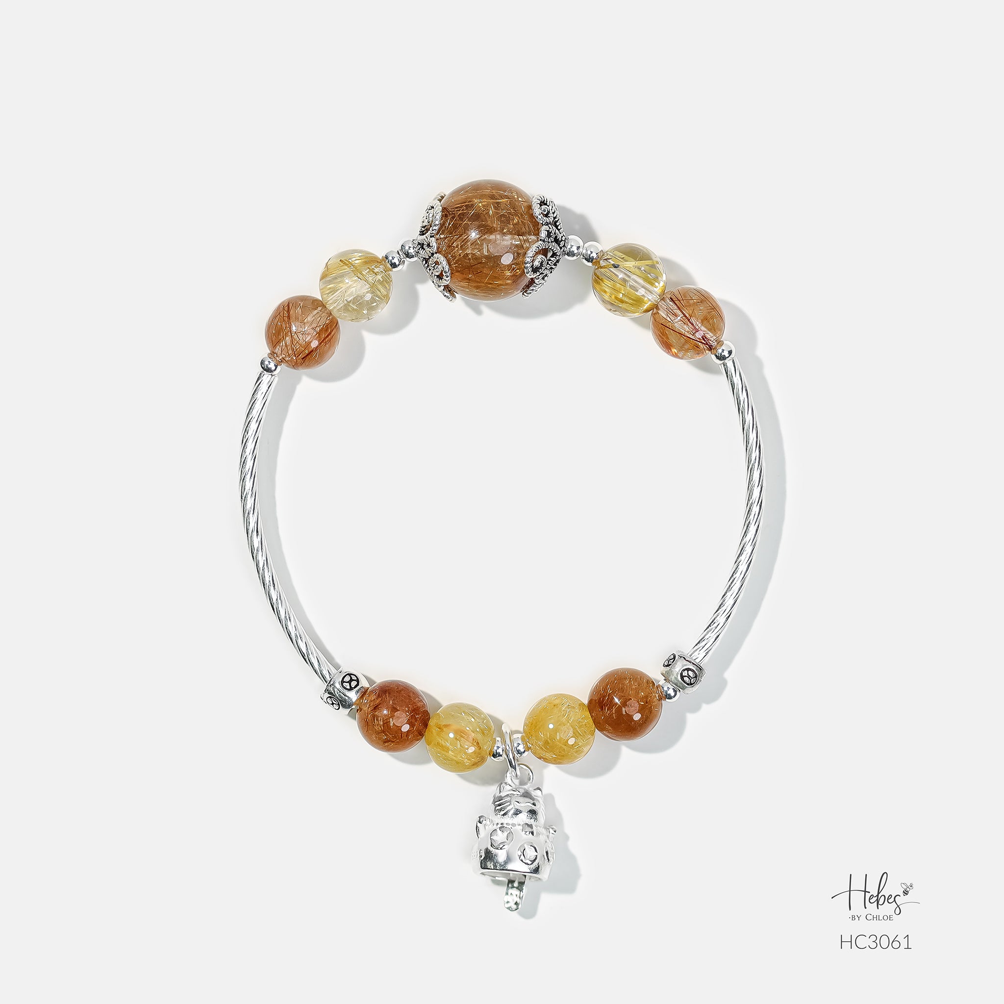 Hebes Brown Rutilated Quartz Bracelet HC3061