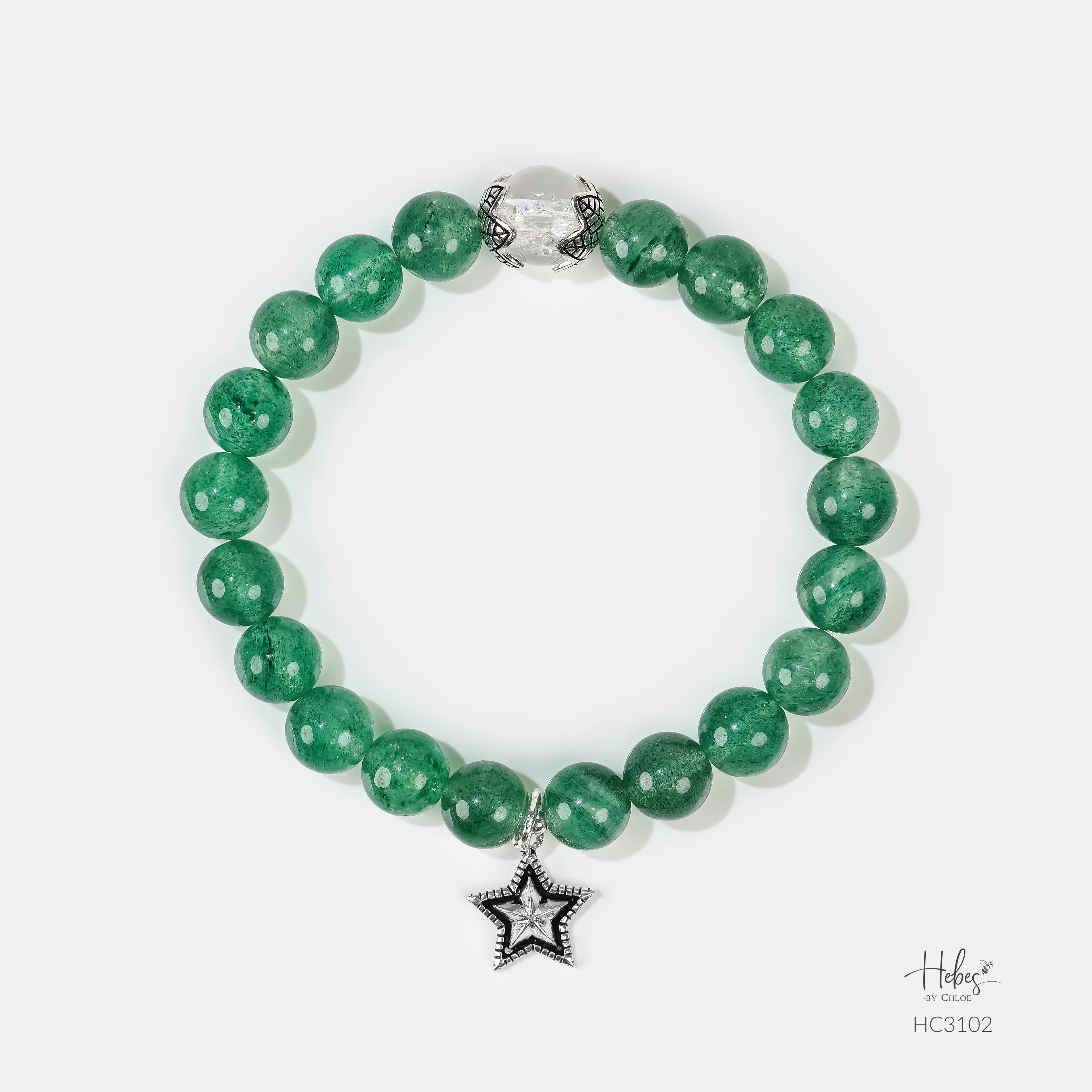 Hebes Green Strawberry Quartz Bracelet HC3102
