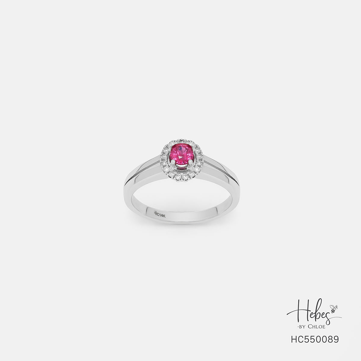 Ruby 18K Gold Diamond Ring HC550089