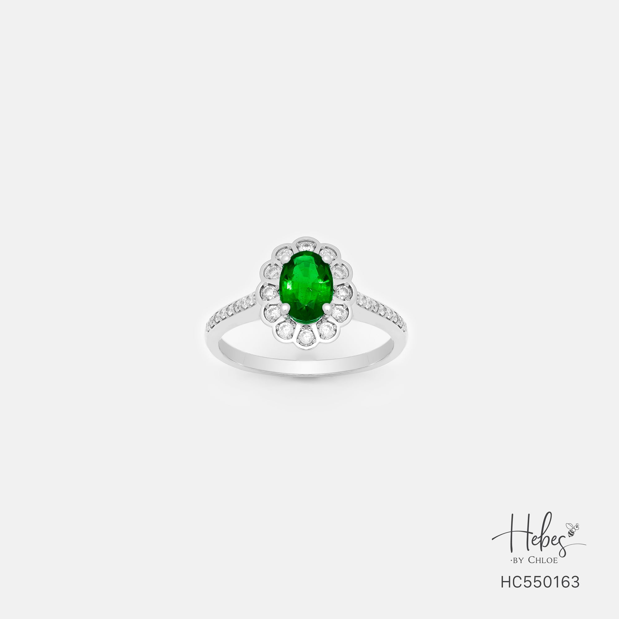 Emerald 14K Gold Diamond Ring HC550163