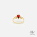 Red Spinel 14K Gold Diamond Ring HC550192