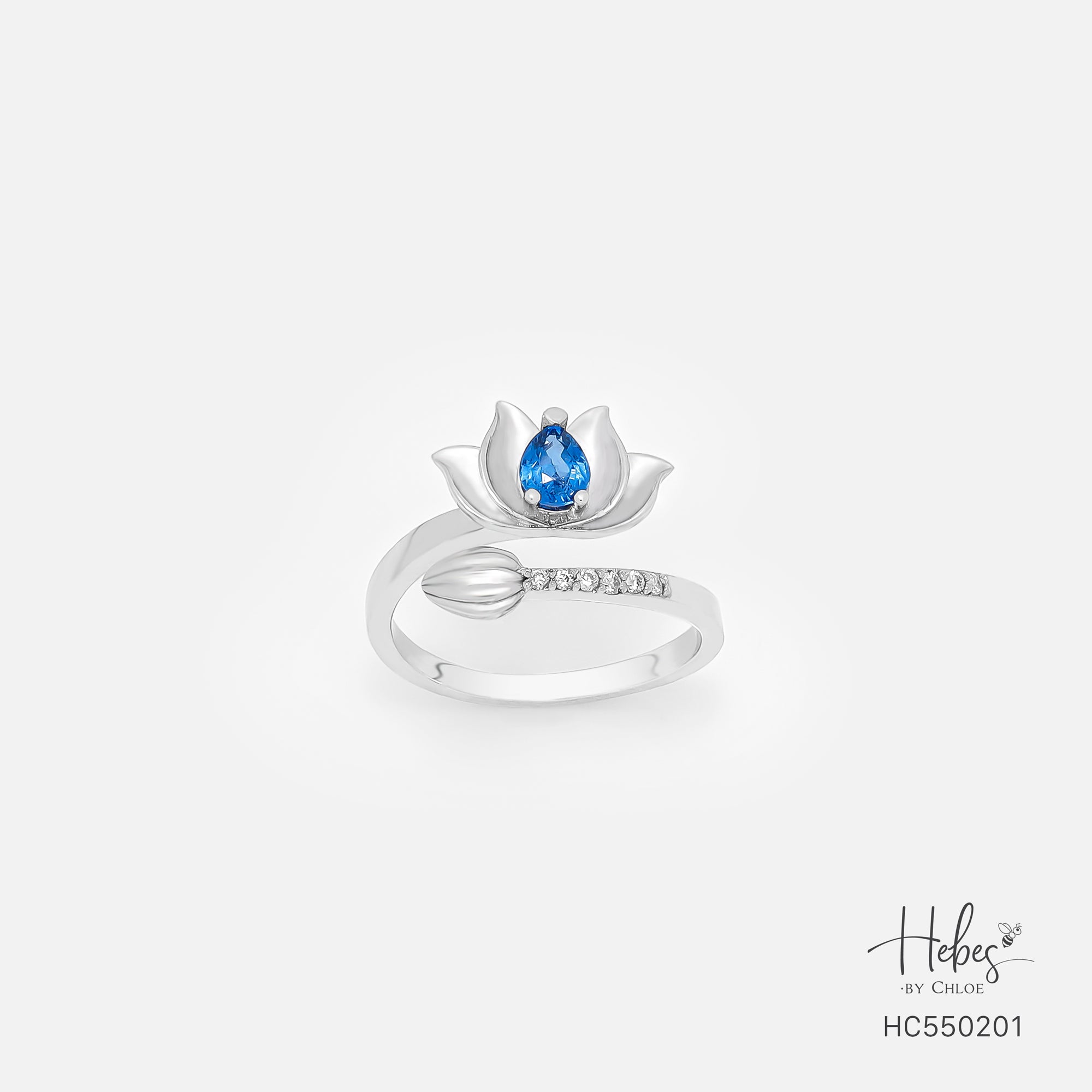 Blue Spinel 14K Gold Diamond Ring HC550201