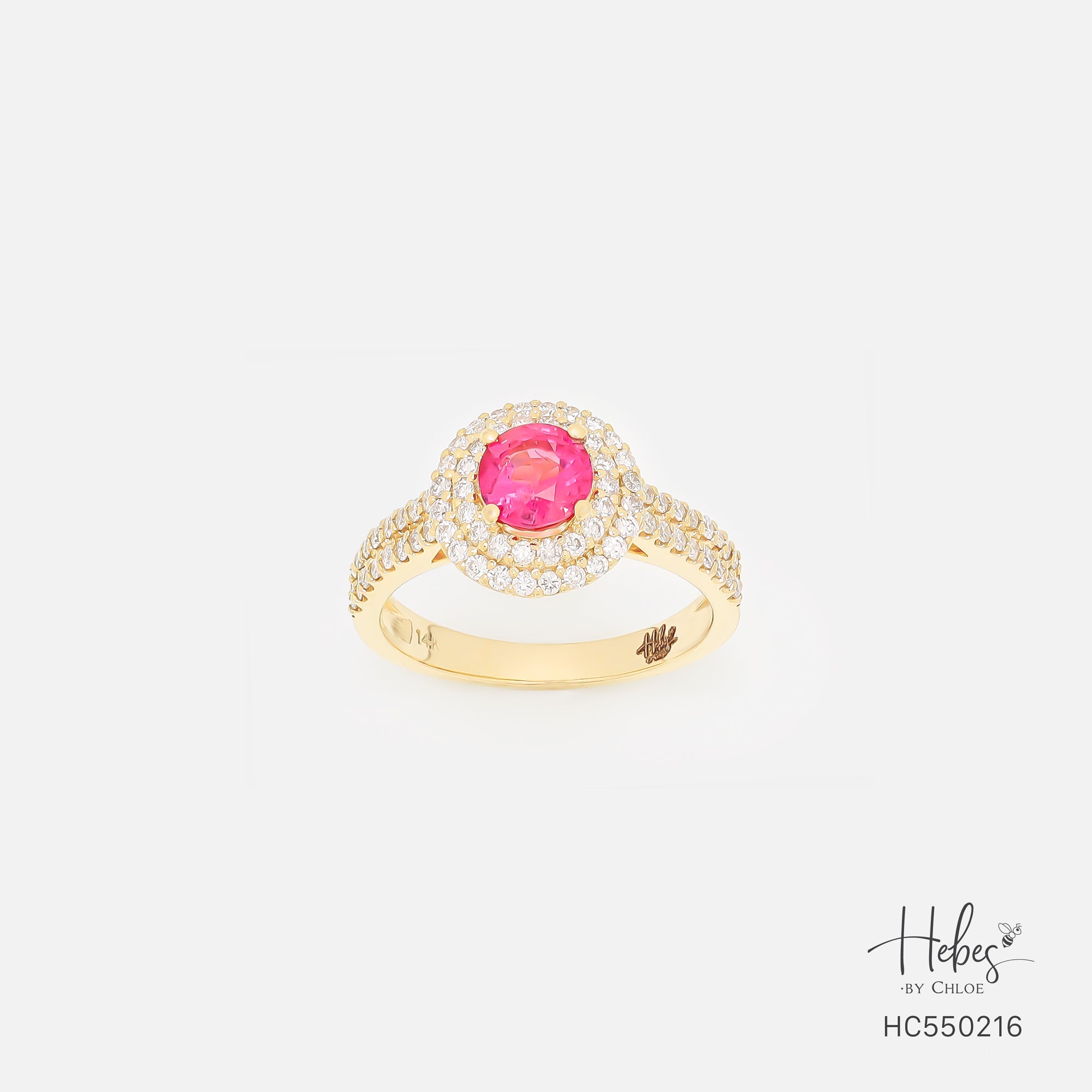 Ruby 14K Gold Diamond Ring HC550216