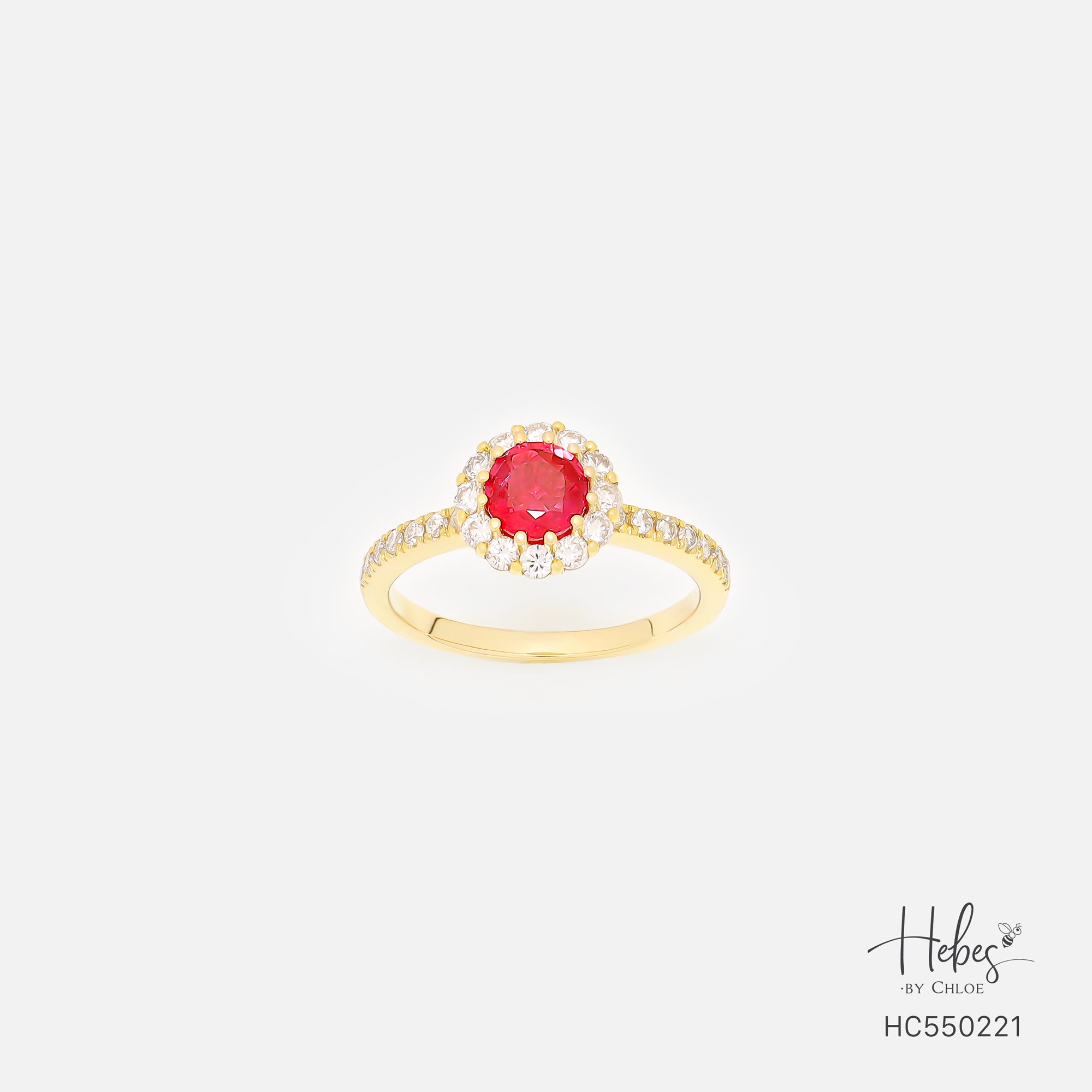 Ruby 14K Gold Diamond Ring HC550221